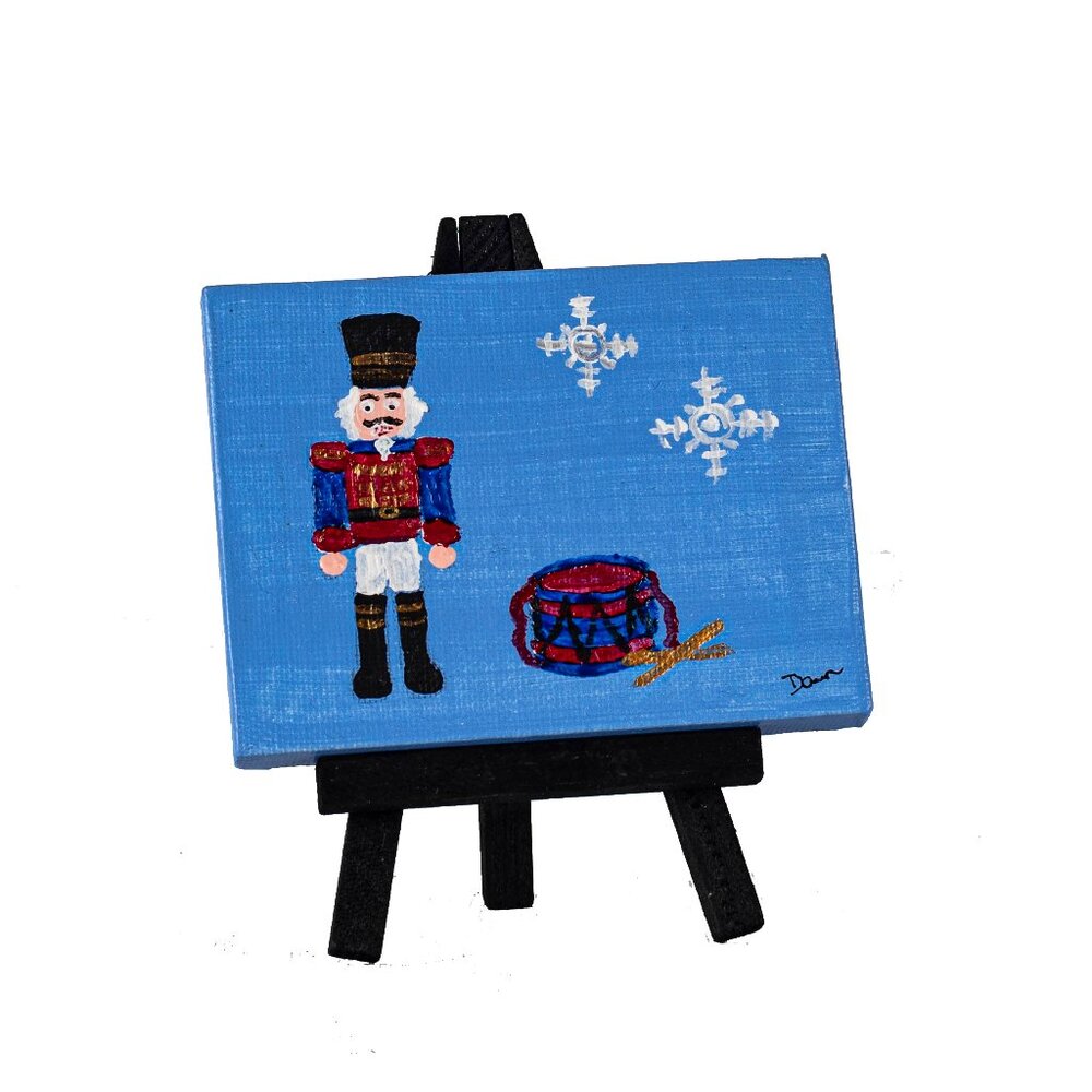 "The Nutcracker I" Original Table Art Painting w/Easel by Dawn M. Wayand